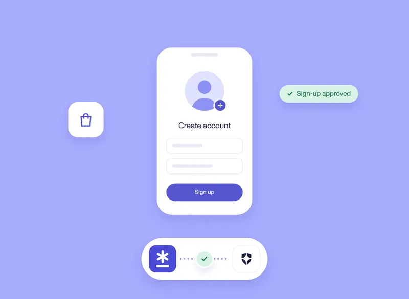 Customer sign-up approved through Persona and Auth0