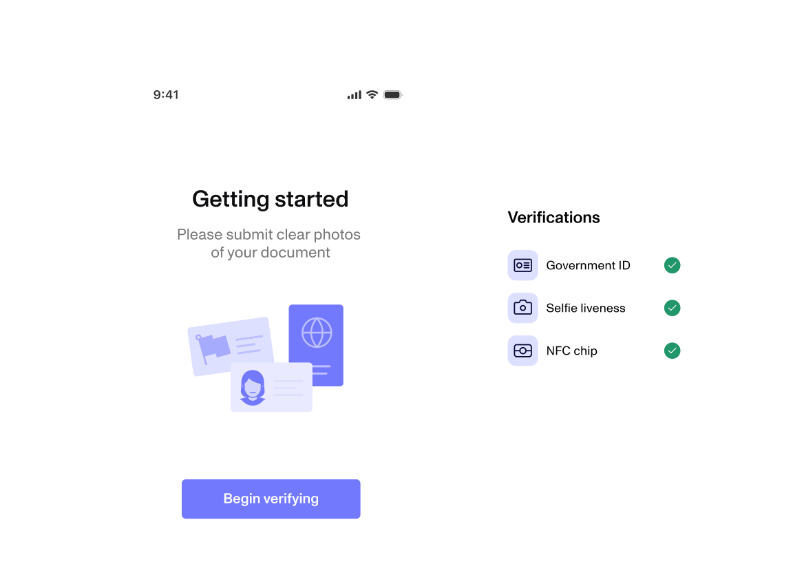 Persona Verifications product interface